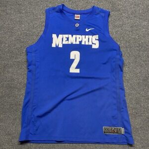 Team Nike Elite Memphis Tigers Basketball #2 Jersey Mens 2XL Wagner Dozier Blue